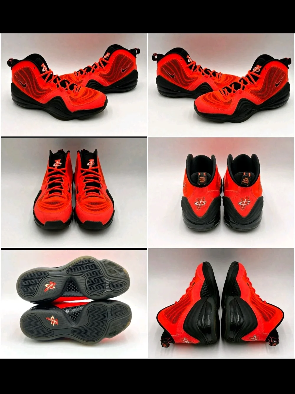 Nike Air Penny 5 Total Crimson 537331-800 Size 11 Pre-Owned